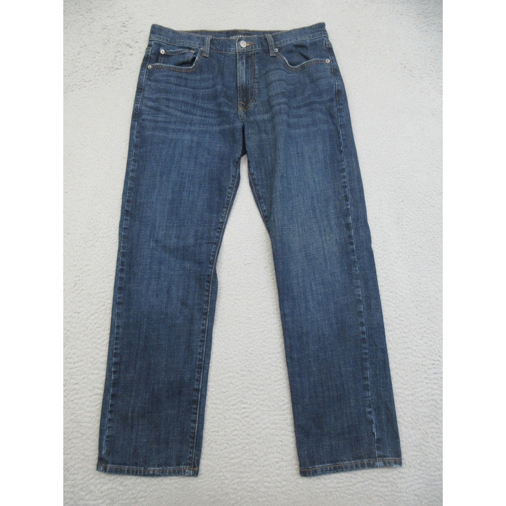 Lucky Brand 221 Straight Men 32x30 Blue Modern Classic Everyday Denim Streetwear